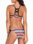 Casual Strappy Spaghetti Strap Printed Bikini