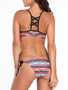 Casual Strappy Spaghetti Strap Printed Bikini