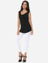 Casual Plain Exquisite Surplice Sleeveless-t-shirt