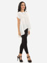 Casual Plain Asymmetrical Hems Modern Boat Neck Short-sleeve-t-shirt