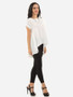 Casual Plain Asymmetrical Hems Modern Boat Neck Short-sleeve-t-shirt