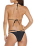 Casual Alluring Strappy Halter Printed Triangle Bikini