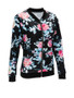 Casual Band Collar Bomber Jacket In Floral Printed