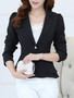 Casual Notch Lapel Single Button Elegant Plain Blazer