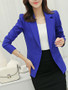 Casual Awesome Notch Lapel Single Button Plain Blazer