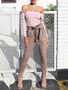 Fashion 3 Color Elastic Waist Casual Pants Bottoms