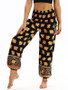 Floral Printed Elastic Waist Wide Leg Casual Pants