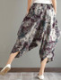 Floral Wide Leg Harem Pants Bottom