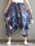 Floral Wide Leg Harem Pants Bottom