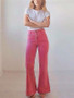 Bohemia Rose Printed Bell-bottoms Casual Pants