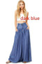 Simple Solid Color Big Hem Wide Leg Bottom Casual Pants