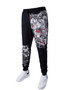 Casual Graffiti Printed Drawstring Slim-Leg Men's Casual Pant