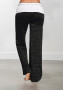 Black Drawstring Waist Oversize High Waisted Casual Straight-Leg Long Pants