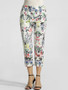 Casual Pockets Floral Printed Casual-pants