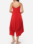 Casual Plain Loose Fitting Designed Jumpsuits