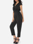 Casual Plain Pockets Designed Jumpsuits