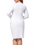 Casual Asymmetric Hem Round Neck Solid Plus Size Bodycon Dress