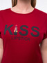 Casual Trendy Lipstick Kiss Printed Plus Size T-Shirt