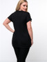 Charming Star Round Neck Plus Size T-Shirt