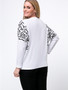 Casual Trendy V-Neck Letters Batwing Sleeve Plus Size T-Shirt