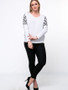Casual Trendy V-Neck Letters Batwing Sleeve Plus Size T-Shirt
