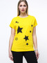 Casual Star Round Neck Plus Size T-Shirt