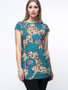 Casual Round Neck Printed Fascinating Plus Size T-Shirt