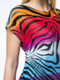 Casual Colorful Animal Printed Round Neck Plus Size T-Shirt