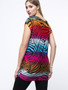 Casual Colorful Animal Printed Round Neck Plus Size T-Shirt