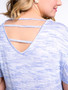 Casual Round Neck Back Hole Designed Plus Size T-Shirt