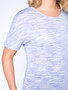 Casual Round Neck Back Hole Designed Plus Size T-Shirt