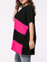 Casual Oversized Color Block Striped Plus Size T-Shirt