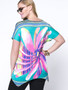 Casual Fabulous Asymmetric Hem Printed Round Neck Plus Size T-Shirt