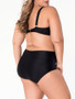 Casual Simple Style Plain Plus Size Swimwear