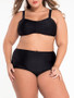 Casual Simple Style Plain Plus Size Swimwear