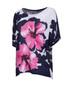 Casual Loose Color Block Floral Plus Size T-Shirt