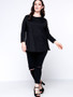 Casual Brief Designed Crew Neck Color Block Plus Size T-Shirt