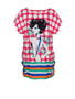 Casual Cartoon Polka Dot Striped Printed Plus Size T-Shirt