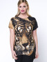 Casual Trendy Animal Printed Round Neck Plus Size T-Shirt