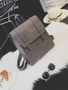 Solid Color Retro Flap Backpack Bag