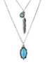 Vintage Flower&Leaf Alloy Turquoise Necklaces Accessories