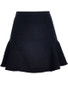 Casual Basic Flounce-Hem Plain A-Line Mini Skirt