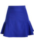 Casual Basic Flounce-Hem Plain A-Line Mini Skirt