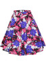 Casual Feminine Floral Printed Flared Midi Skirt