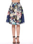 Casual Fabulous Floral Printed Flared Midi Skirt