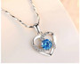 925 Sterling Silver Heart Shaped Pendant Clavicle Chain Necklace: Hutzell