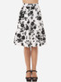 Casual Floral Printed Elegant Midi-skirt