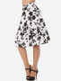 Casual Floral Printed Elegant Midi-skirt