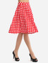 Casual Polka Dot Lovely Midi-skirt