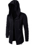 Casual Drawstring Loose Men's Long Hoodie